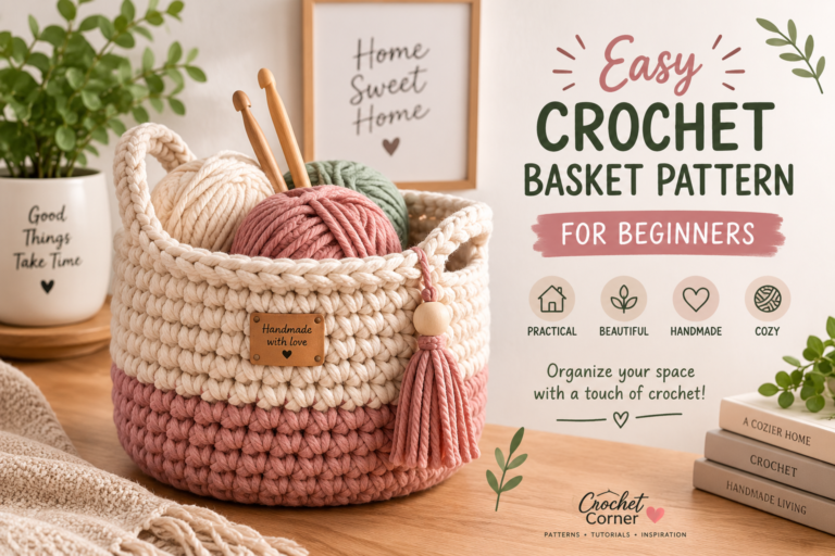 Easy Crochet Basket Pattern for Beginners – Cozy Home Decor